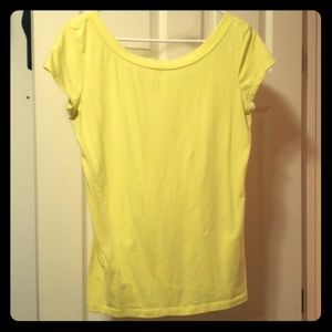 Yellow scoop neck shirt